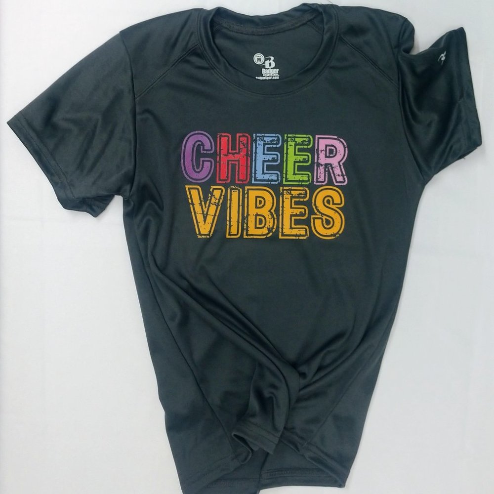 CHEER Vibes Sport Fabric Tee Shirt
